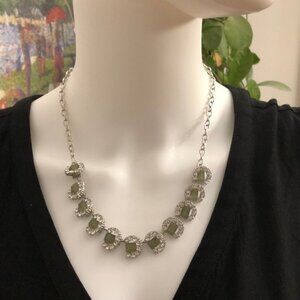 Laura Ashley Silver Rhinestone Necklace